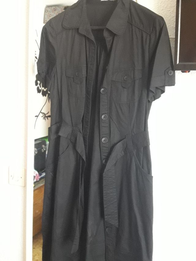 vestido safari abotonado