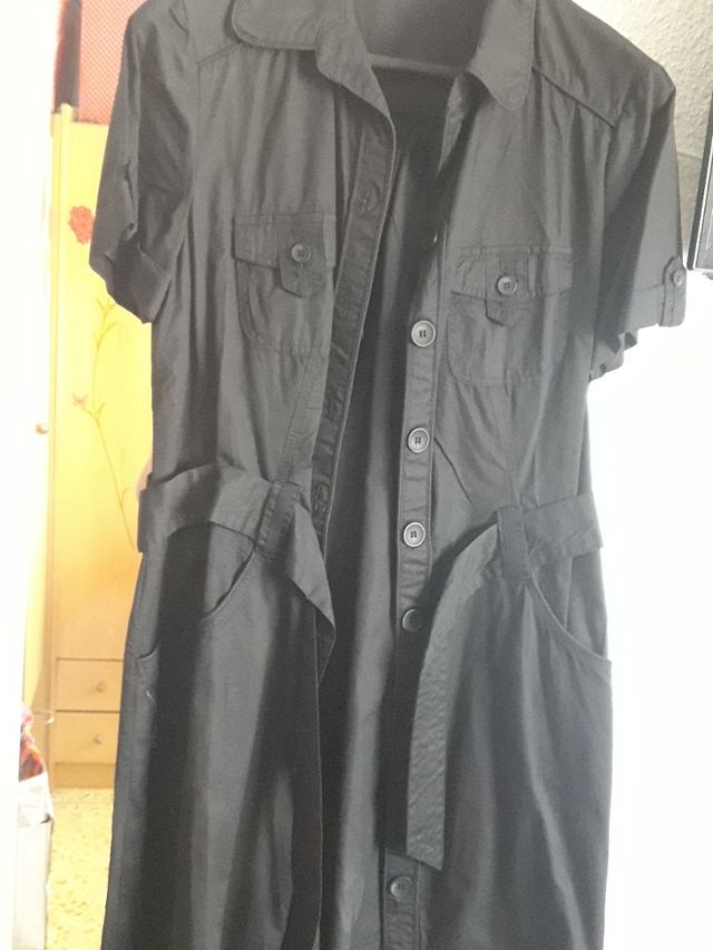 vestido safari abotonado