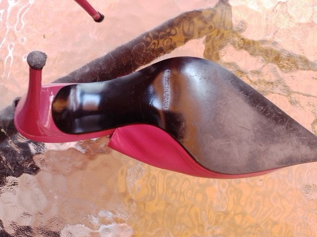 Bolso y zapatos piel fucsia. Paco Navarro N.39