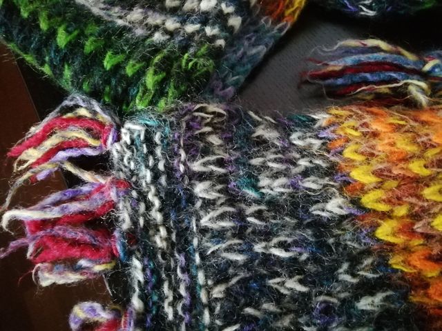 Sciarpa in lana cotta multicolore