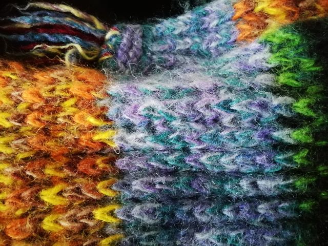 Sciarpa in lana cotta multicolore