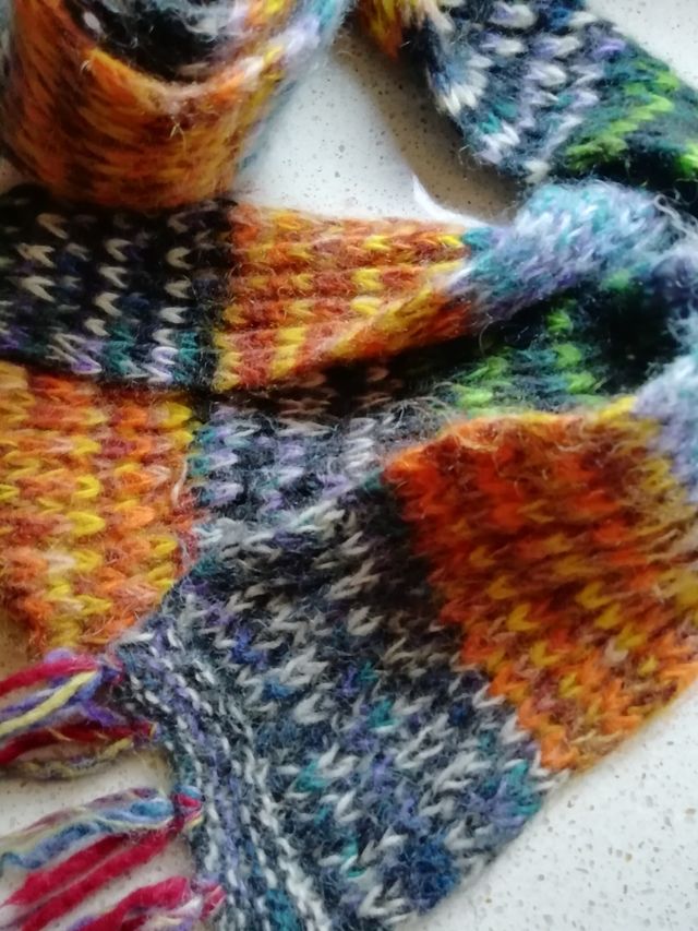 Sciarpa in lana cotta multicolore