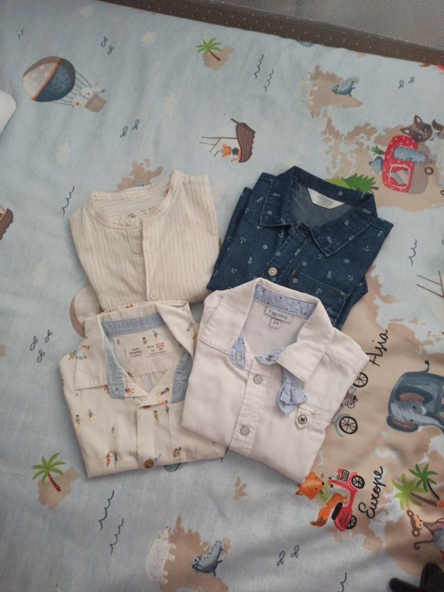 Lote 4 camisas 12 meses