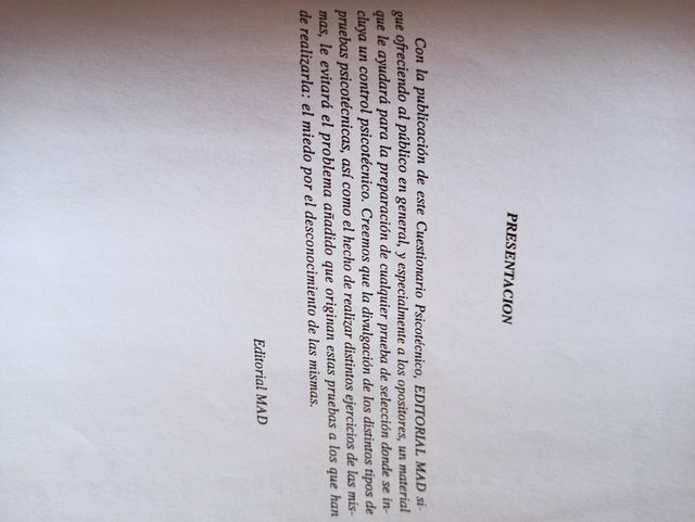 CUESTIONARIO PSICOTECNICO