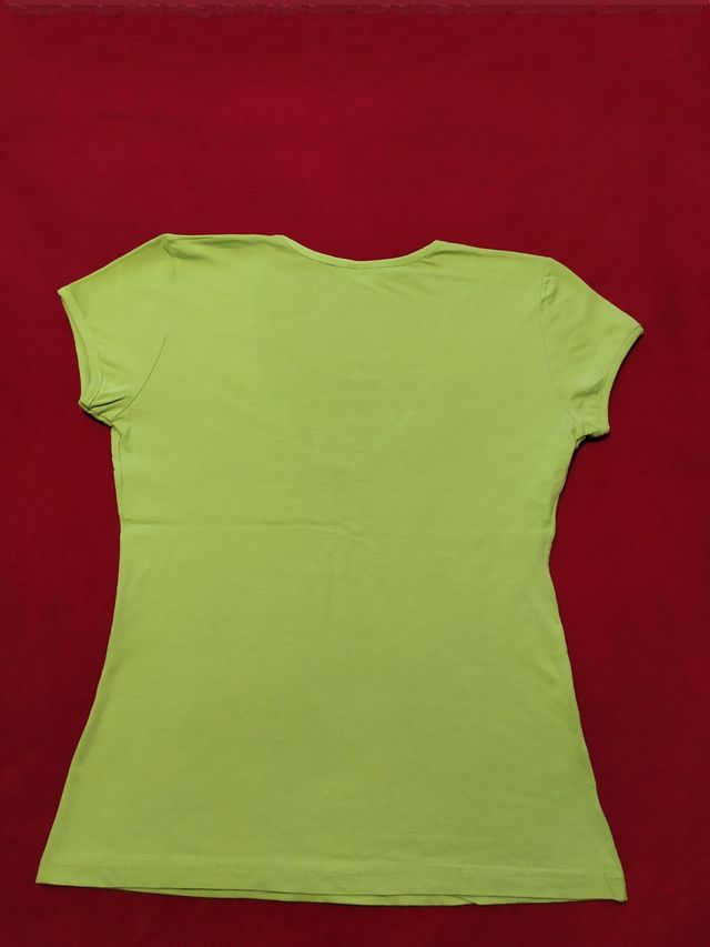 Tshirt verde chiaro in cotone per donna