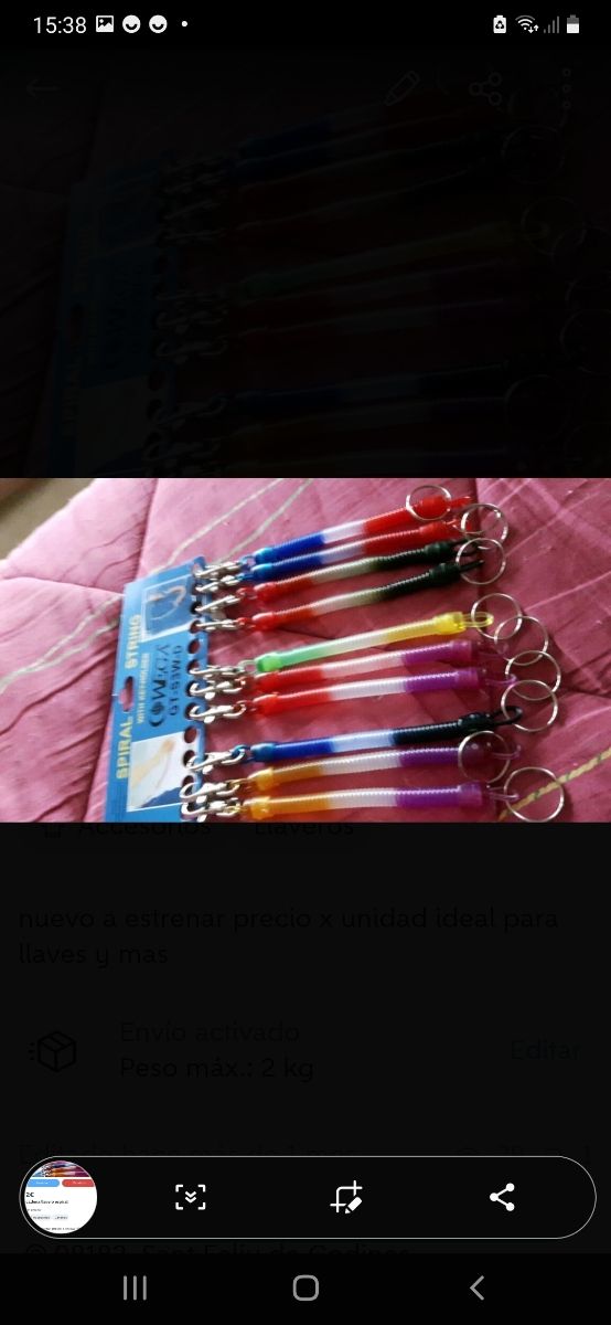 cadena llavero espiral NUEVO 