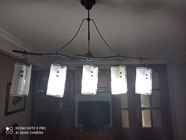 lampara de hierro forjado...