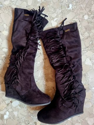 Bota alta con cuña Fluchos Mar