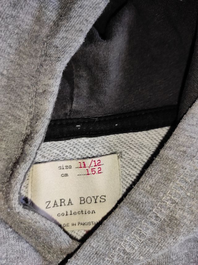 sudadera niño talla 12 Zara