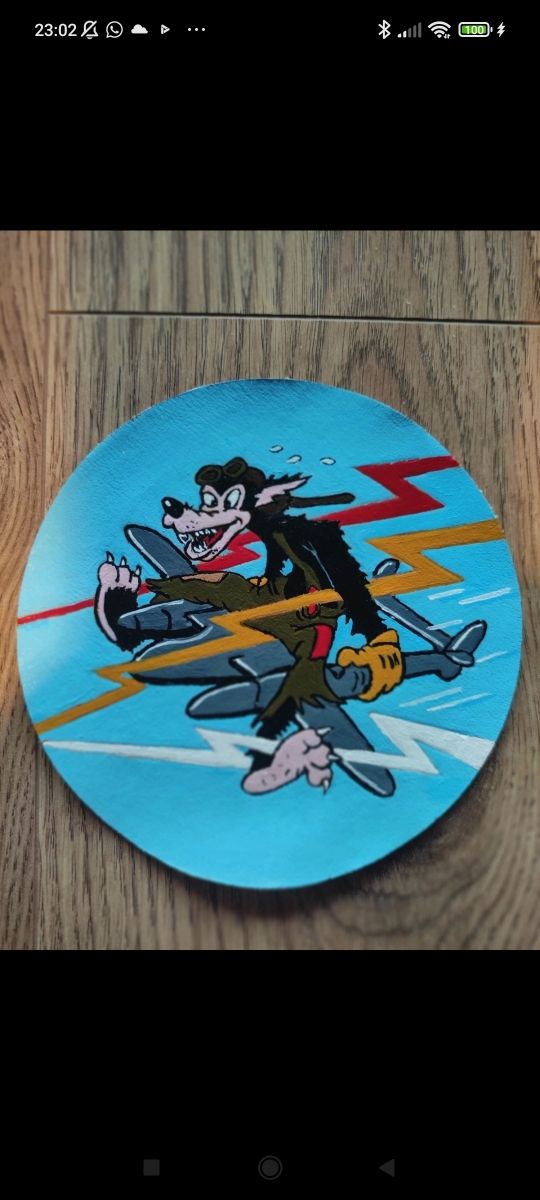 Parche de cuero pintado a mano repro ww2