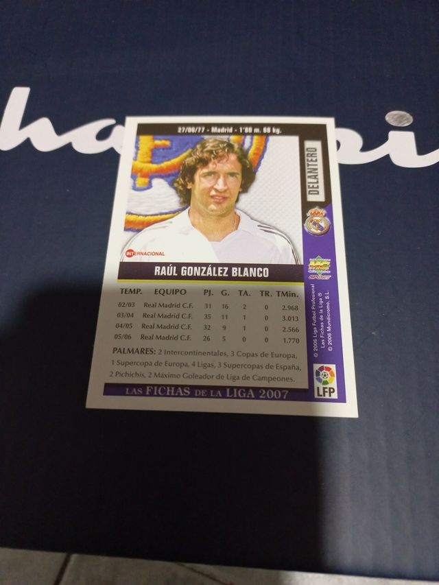 cromo raul real madrid fichas 2007