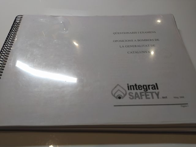 Llibres oposicions bombers de la Generalitat i BCN