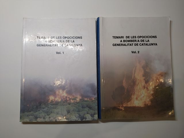 Llibres oposicions bombers de la Generalitat i BCN