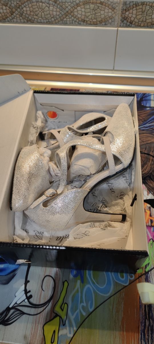 Zapatos y bolso color plata