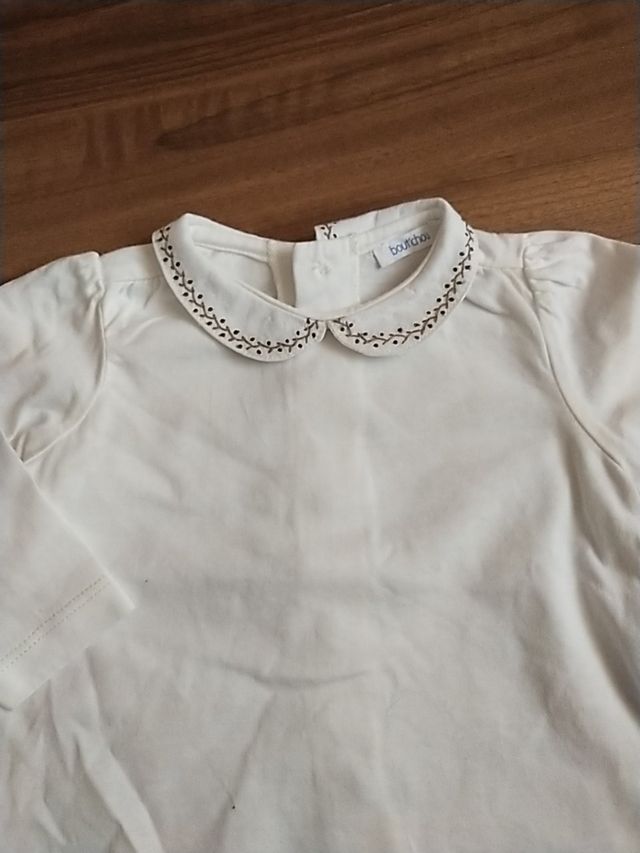 camiseta bebé detalle cuello t6 meses