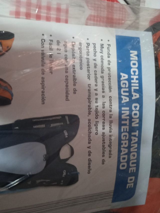 mochila con tanque de agua integrado