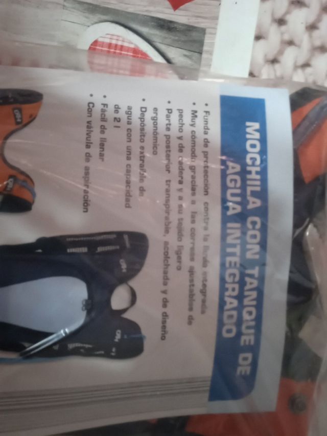 mochila con tanque de agua integrado