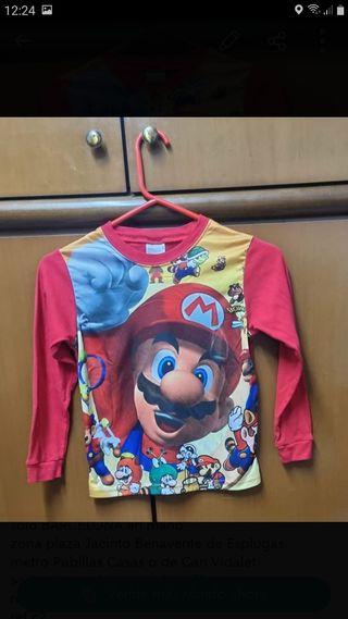 Camiseta Mario niño 130cm de segunda mano por 3 EUR en Esplugues de  Llobregat en WALLAPOP