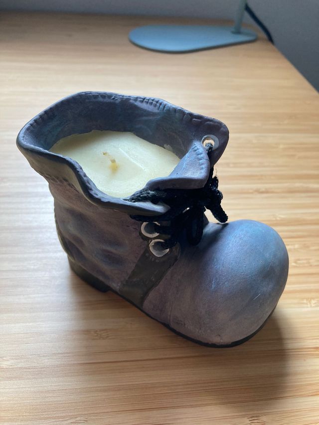 Vela en forma de zapato