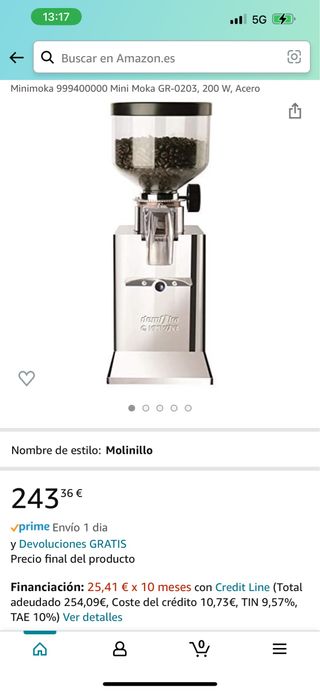 Molinillo de café Demoka by Minimoka GR-0203 de segunda mano por 150 EUR en  Madrid en WALLAPOP
