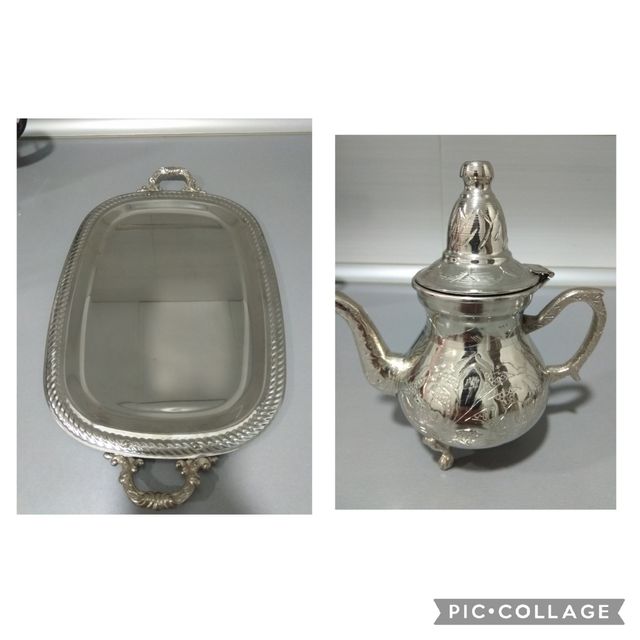 bandeja tetera alpaca