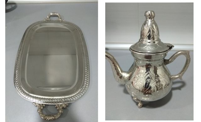 bandeja tetera alpaca