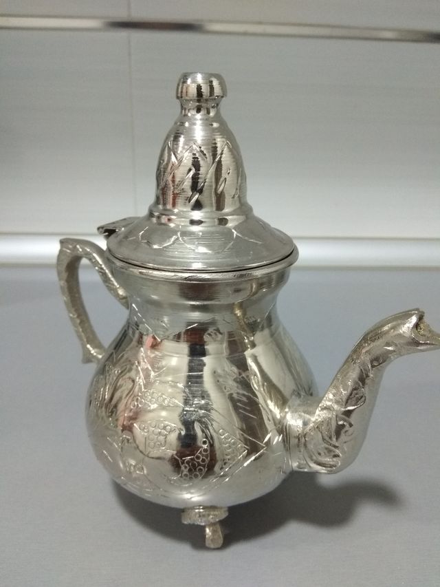 bandeja tetera alpaca