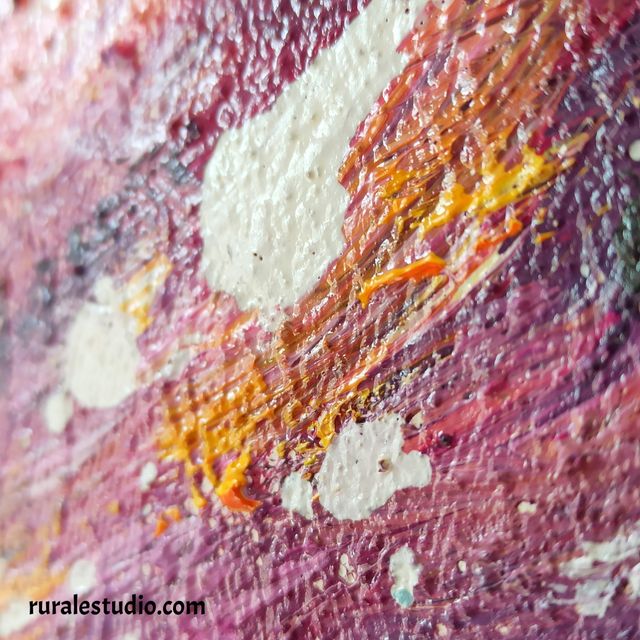 Cuadro original pintado a mano, Mariposa azul