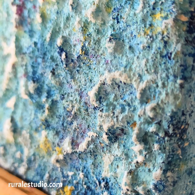 Cuadro original pintado a mano, Mariposa azul