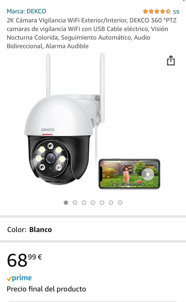 Camara vigilancia wifi 2k