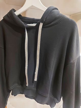 Sudadera Donna Karan Cortita de Manga Corta y con Capucha Blanca Mujer  DP1T8052-WHITE | Comprar Online en Capitán Siroco Talla L Color WHITE