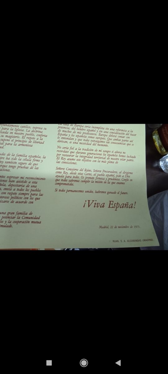 PRIMER MENSAJE DON JUAN CARLOS