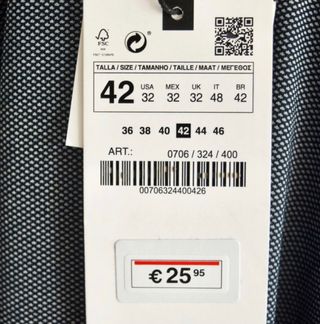 Pantalón Zara Hombre Talla 42 (L) de segunda mano por 14,95 EUR en Madrid  en WALLAPOP