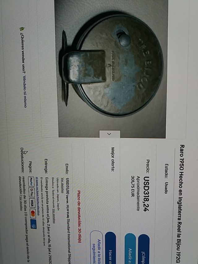 OFERTON RARO ANTIGUO CARRETE THE BIJOU NO SAGARRA