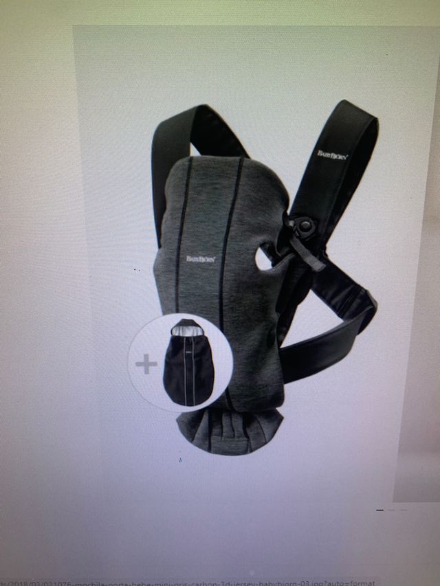 Mochila babybjorn con funda polar para invierno