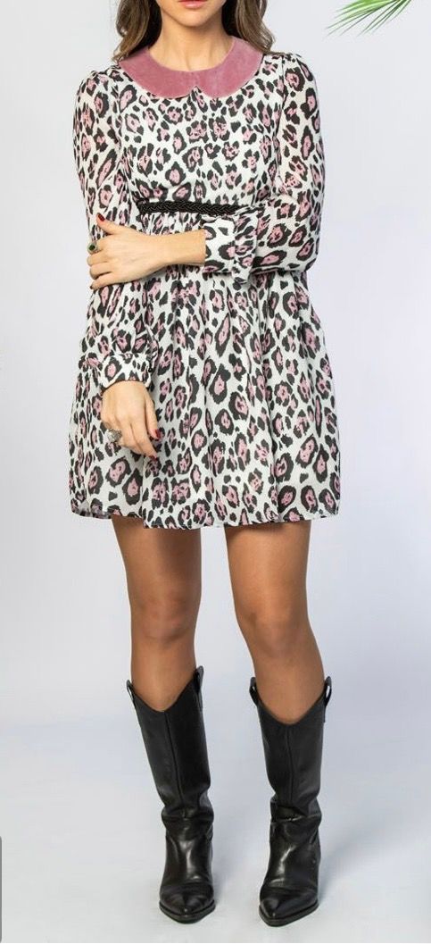 Vestido estampado leopardo