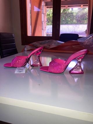 Sandalias tacón transparente 11 cm talla 38 zara de segunda mano por 30 EUR  en Igualada en WALLAPOP