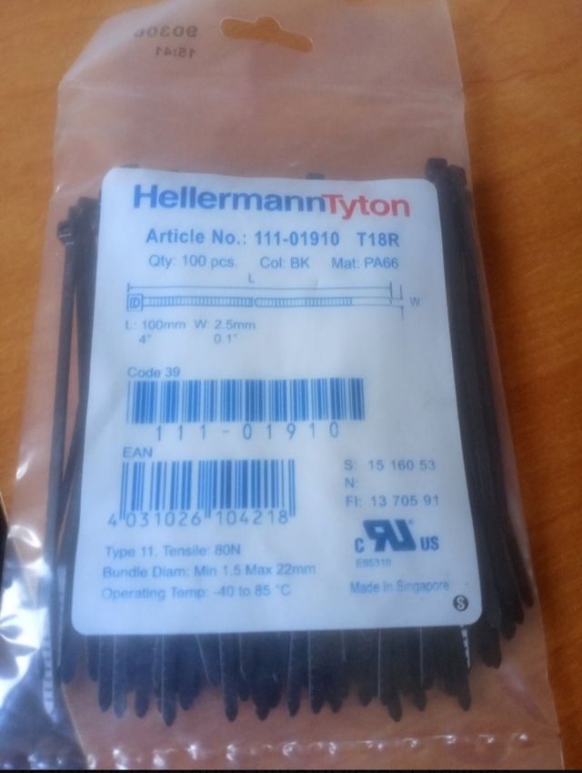 1000 Bridas Hellermanntyton 100 * 2,5