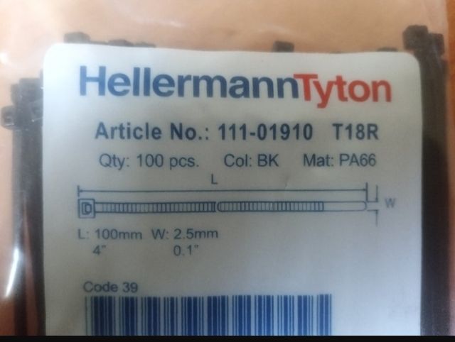 1000 Bridas Hellermanntyton 100 * 2,5
