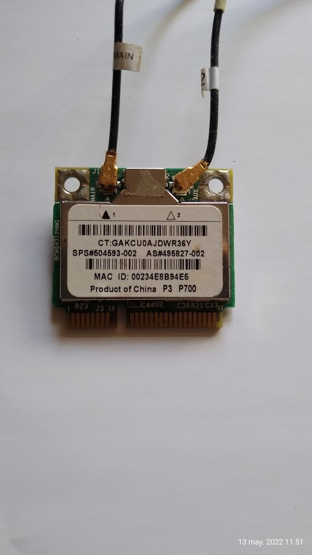 Tarjeta pci-e inalámbrica  y barra altavoz