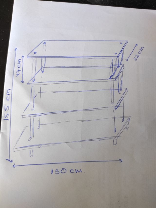 Estantería de Cristal