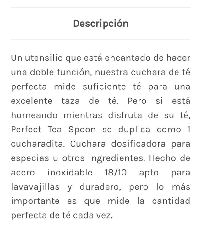 CUCHARA MEDIDORA DE TEA 10 UNIDADES