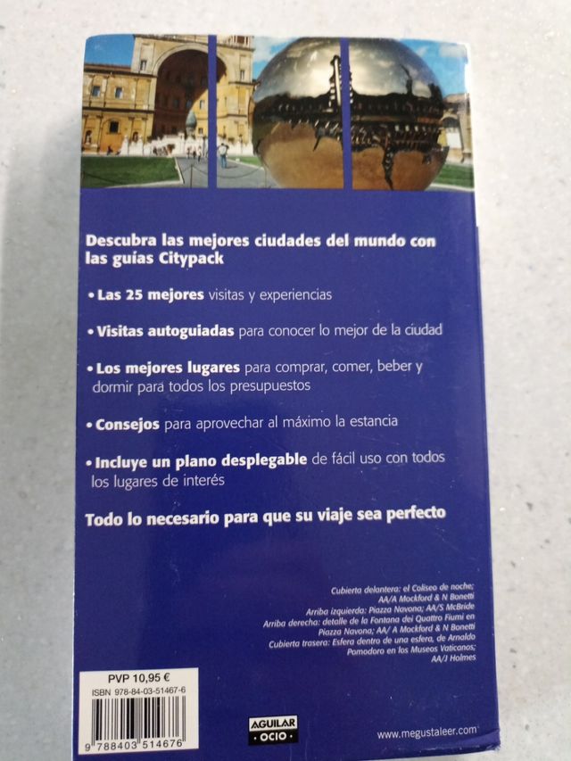 libro / guía de Roma con plano desplegable