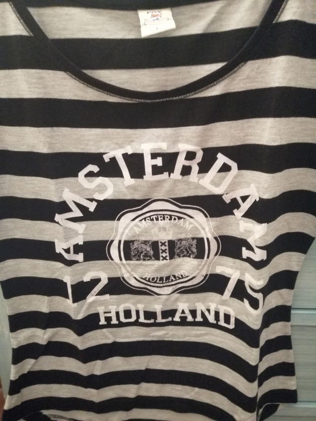 T-shirt smanicata a righe Amsterdam