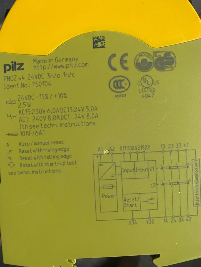 751104 Pilz - PNOZ s4 C 24VDC 3 n/o 1 n/c