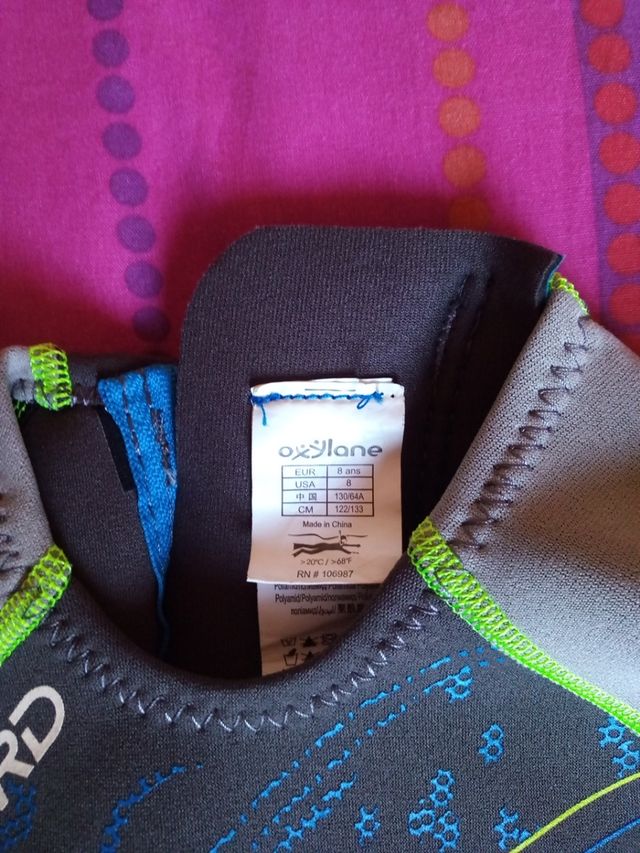 Neopreno niño o niña talla 7-8.