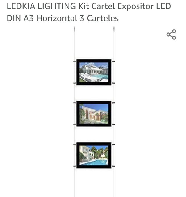 carteles expositor led dina A4