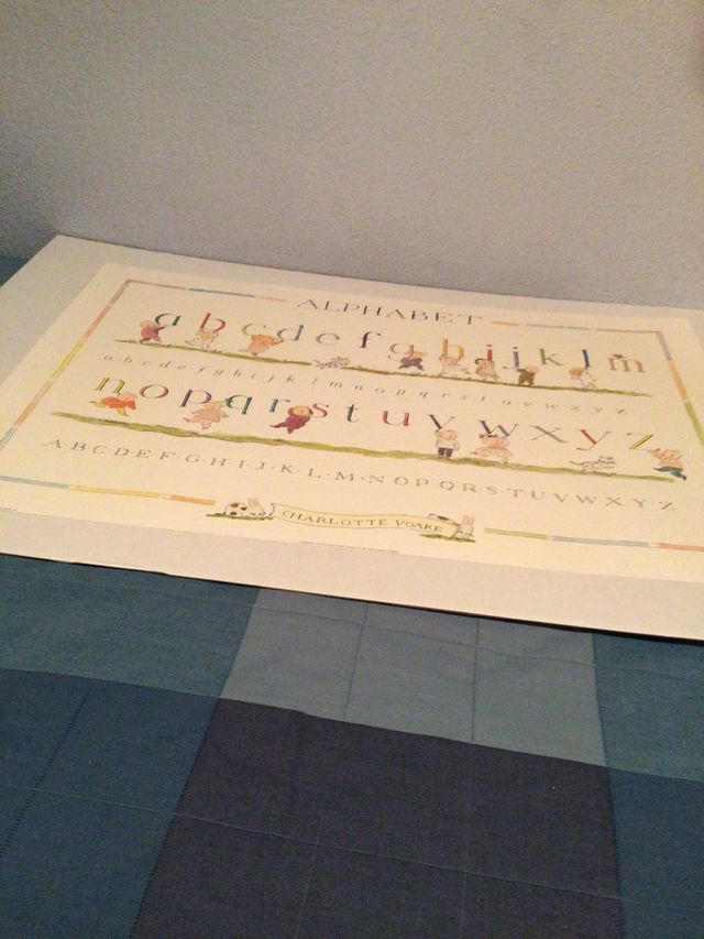 Lámina infantil abecedario, de Charlotte Voake