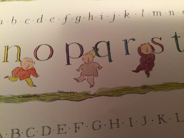 Lámina infantil abecedario, de Charlotte Voake