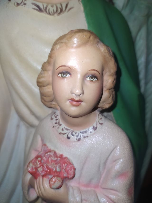 Retablo religioso. Ángel de la Guarda y Niño